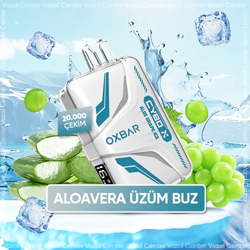 Oxbar Cybo-x 20000 Puff Aloe Grape İce