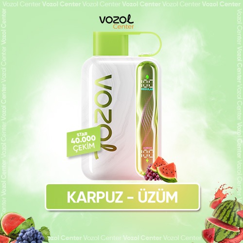 Vozol Star 40000 Watermelon Grape Boysenberry